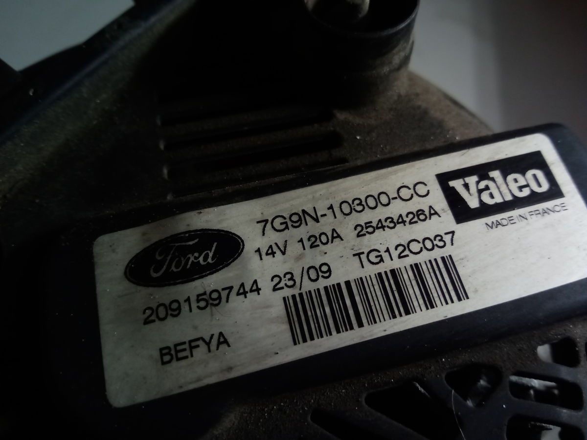 Б/У Генератор Ford Mondeo IV (2006—2010). Состояние - Хорошее, FORD, Номер: 7G9N10300CC